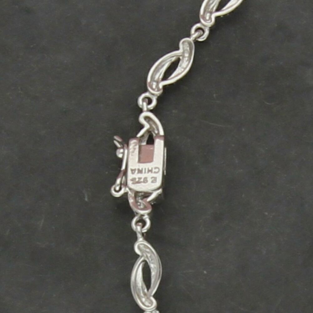 sterling silver oval-cut amethyst tennis bracelet size 7.25in - Picture 3 of 3